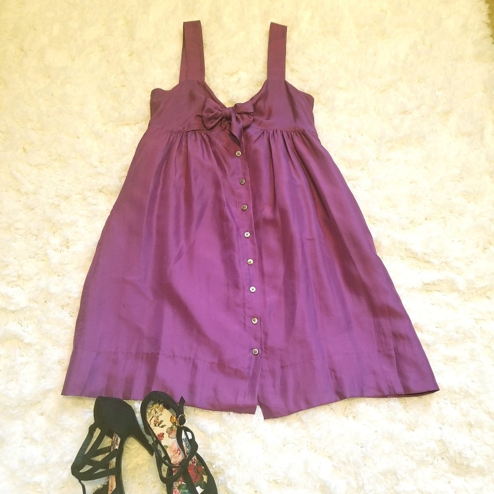 Elie Tahari Purple Silk Dress